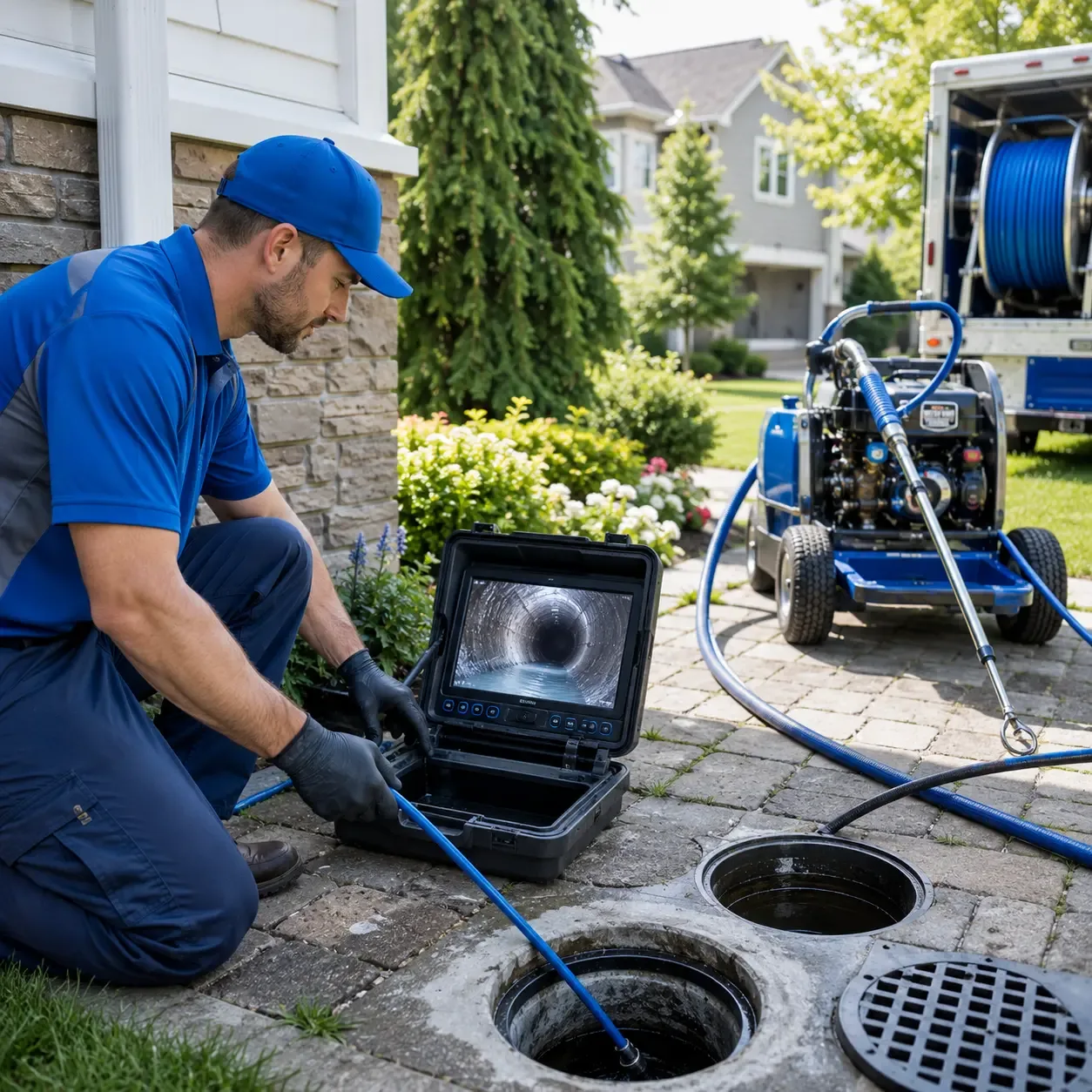 Outdoor drain cleaning professionals serving West Bend, WI