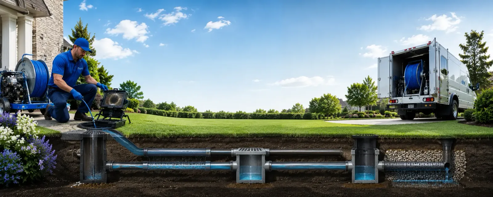 Outdoor drain cleaning information for West Bend, WI